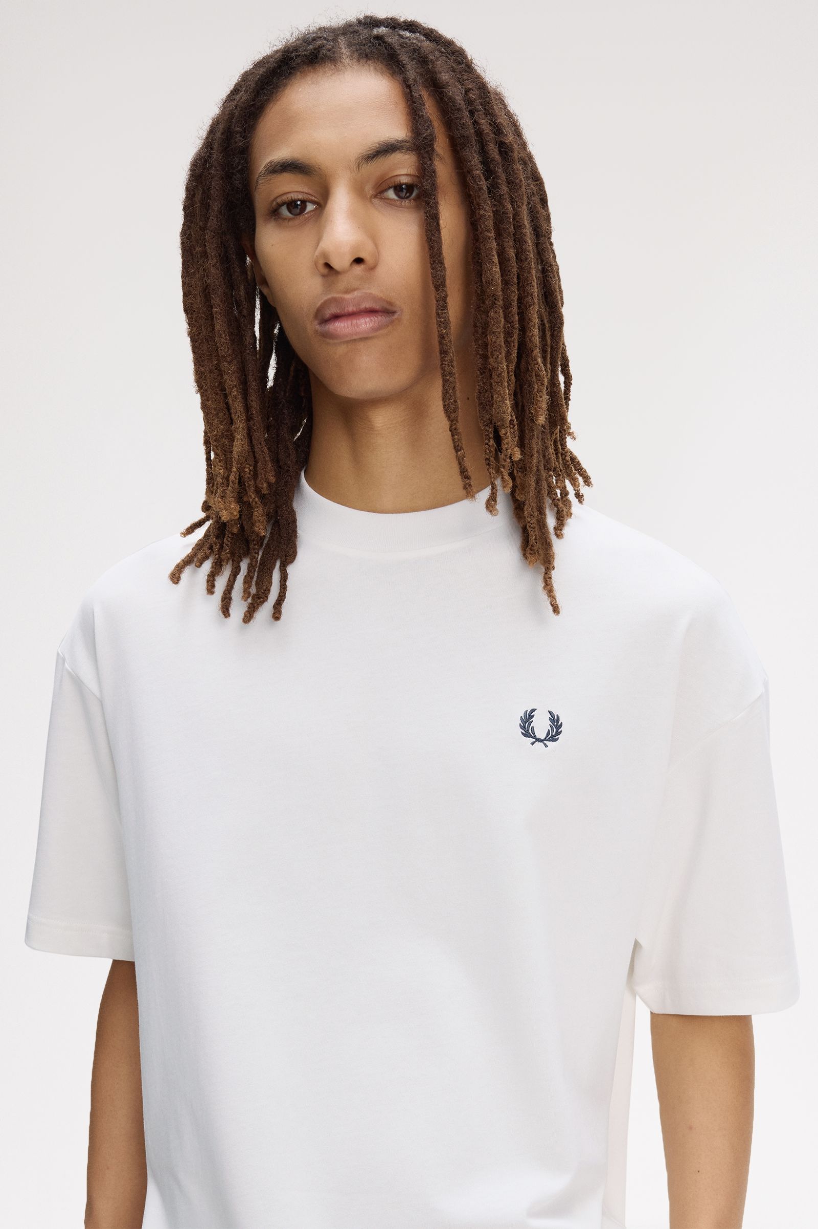 FRED PERRY T-shirt with laurel wreath print on the back