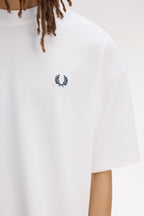 FRED PERRY T-shirt with laurel wreath print on the back