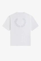 FRED PERRY T-shirt with laurel wreath print on the back
