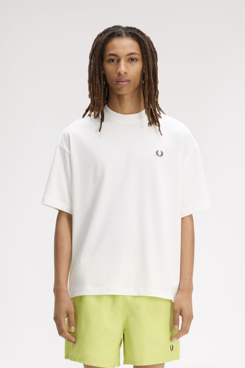 FRED PERRY T-shirt with laurel wreath print on the back