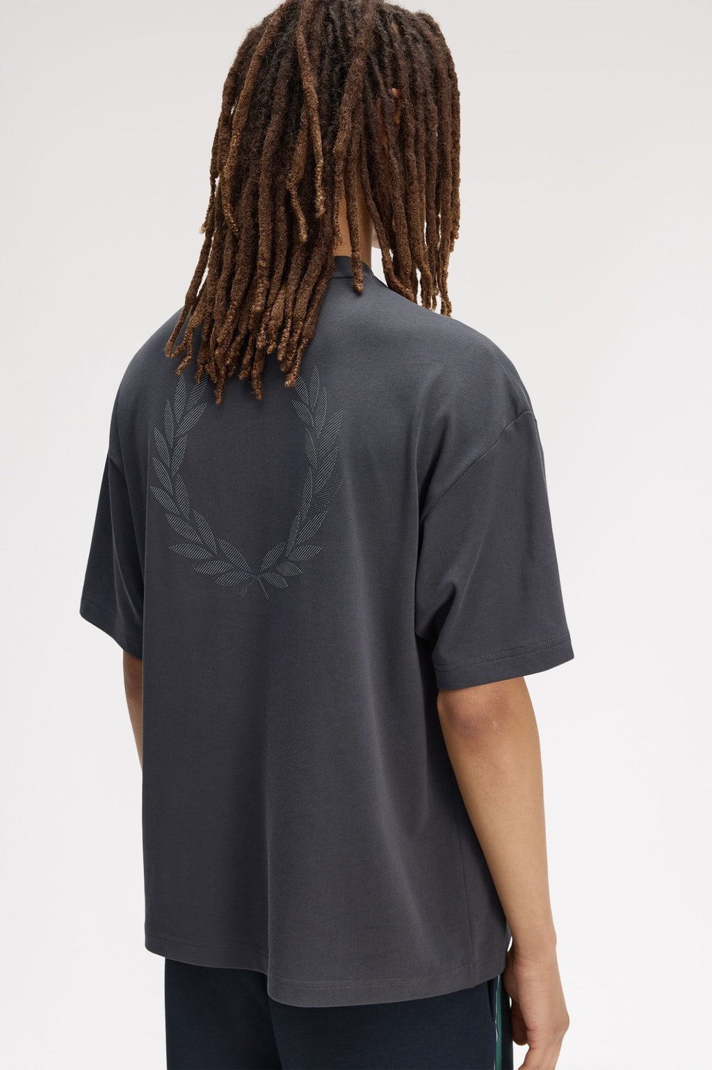 FRED PERRY T-shirt with laurel wreath print on the back