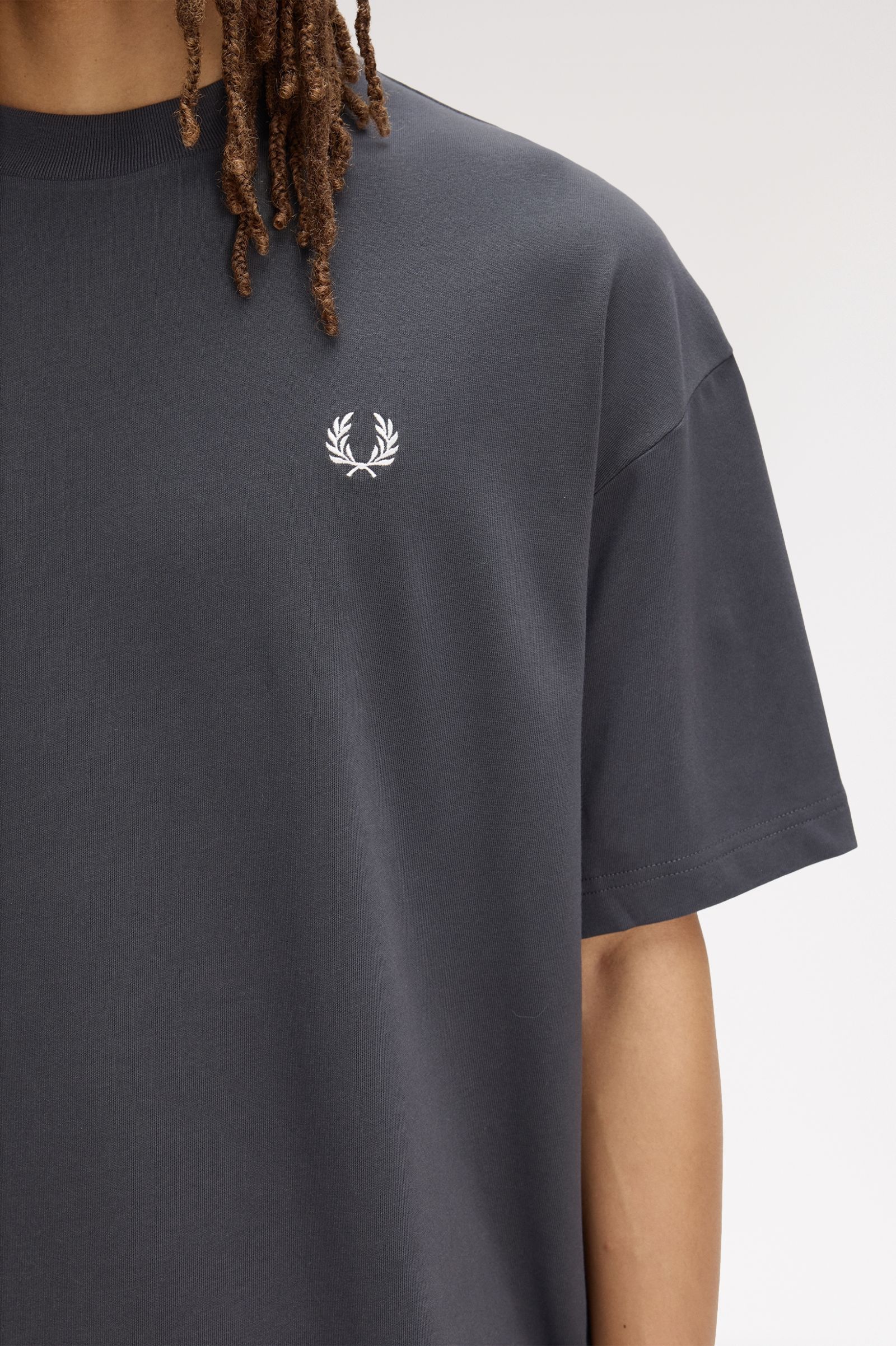 FRED PERRY T-shirt with laurel wreath print on the back