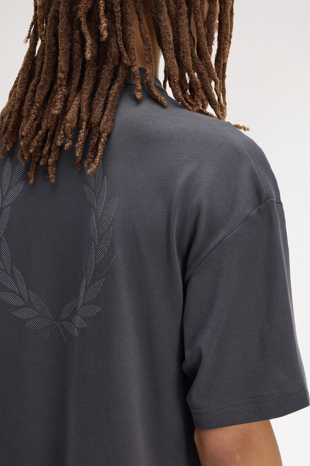 FRED PERRY T-shirt with laurel wreath print on the back