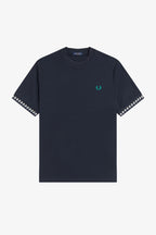 FRED PERRY T-shirt com punho em jacquard