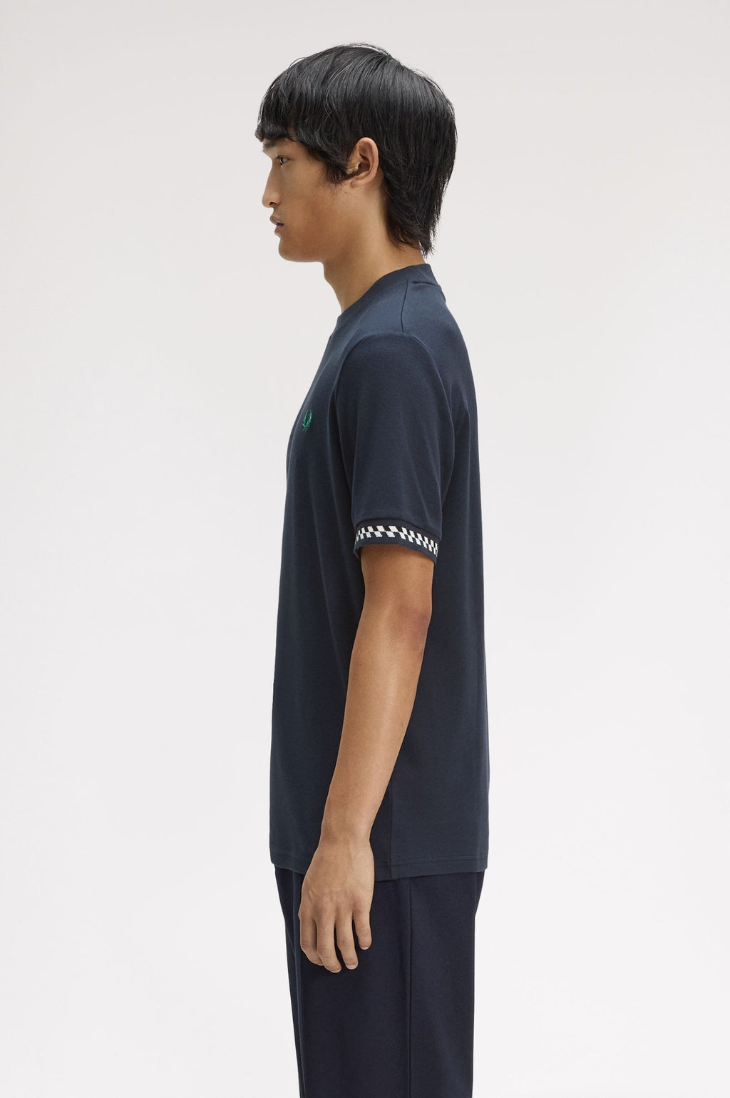 FRED PERRY T-shirt com punho em jacquard