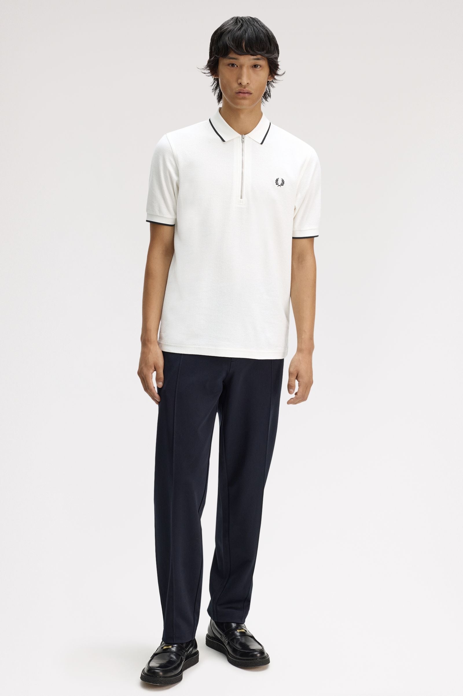 FRED PERRY Polo em piqué de crepe