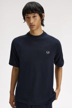 FRED PERRY T-shirt com fita em malha entrançada