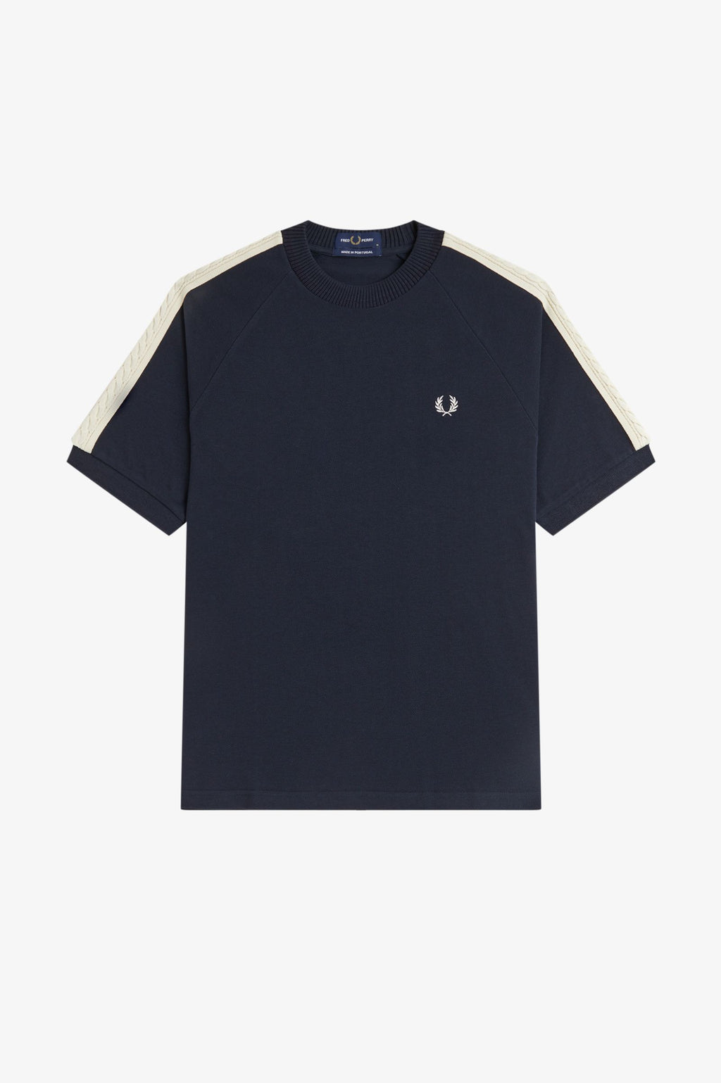 FRED PERRY T-shirt com fita em malha entrançada