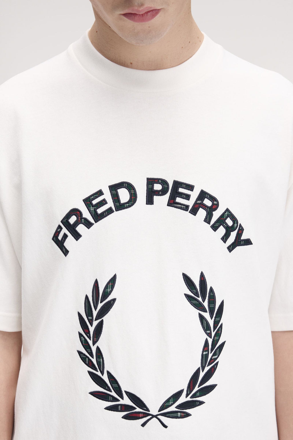 FRED PERRY T-shirt com aplique de xadrez