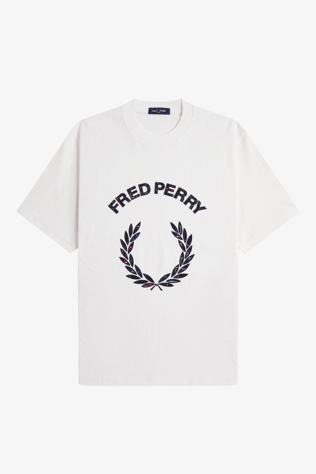 FRED PERRY T-shirt com aplique de xadrez