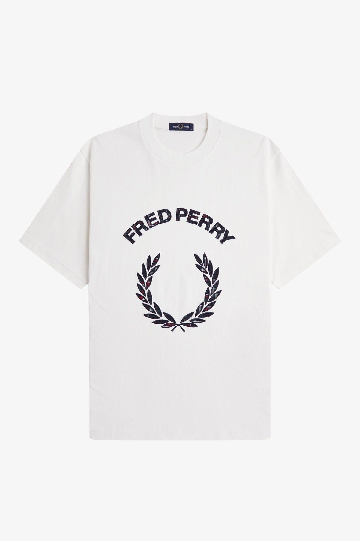 FRED PERRY T-shirt com aplique de xadrez