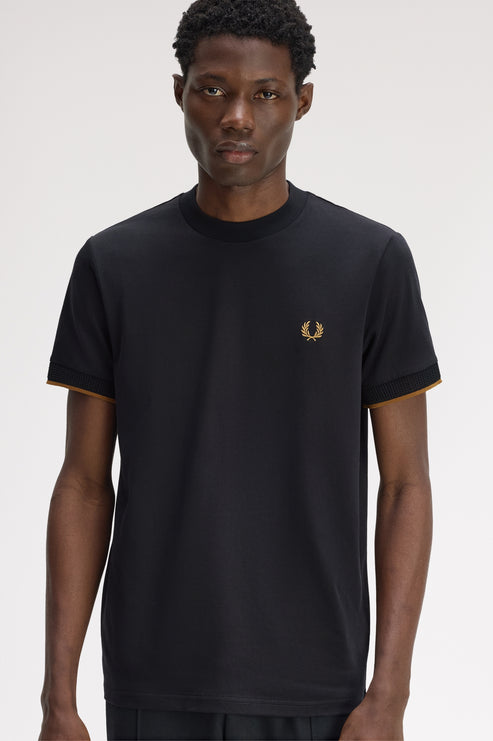 FRED PERRY T-shirt mesh cuff