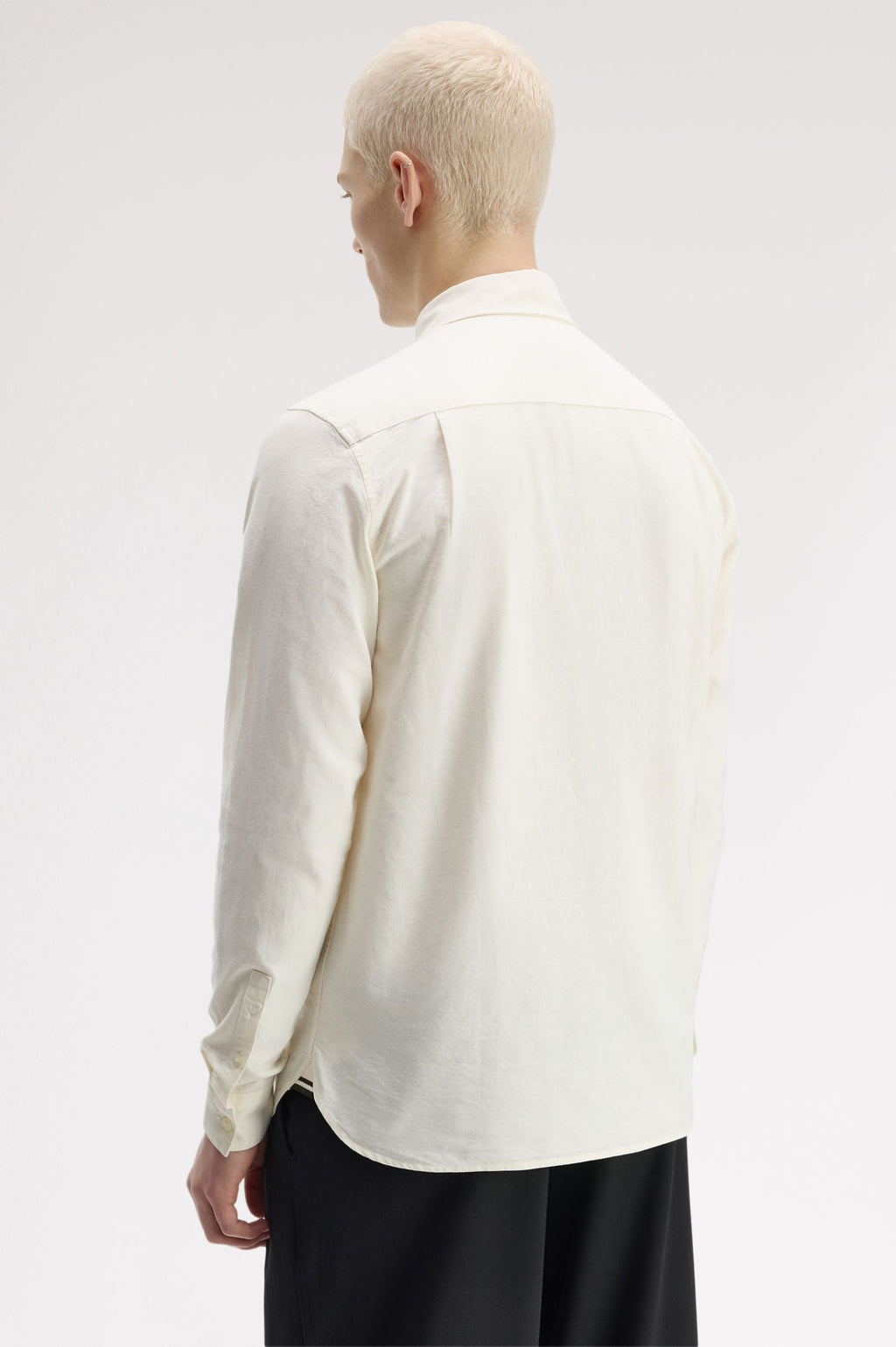 FRED PERRY Camisa oxford com borda com ponto descontínuo oculta