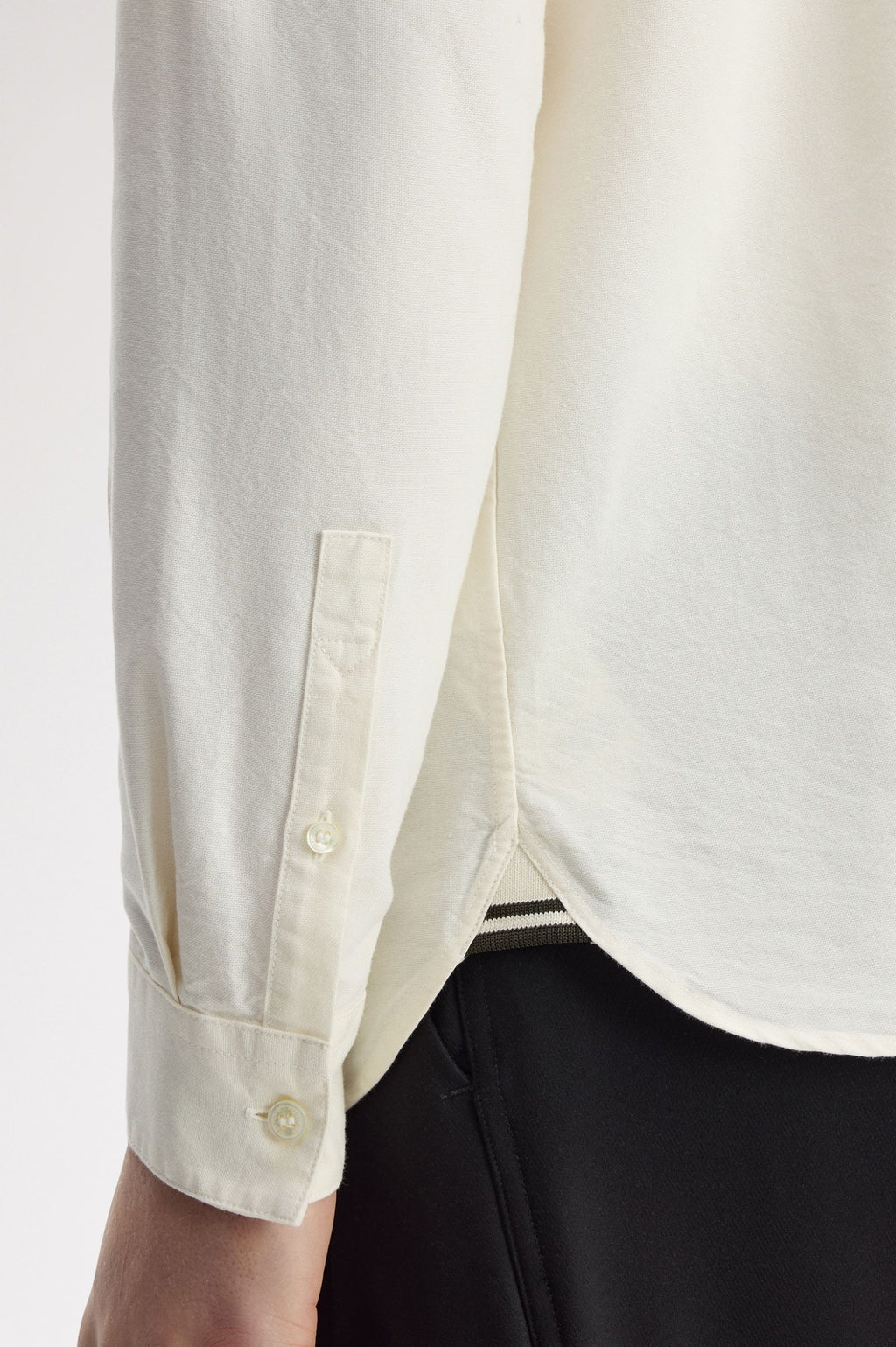 FRED PERRY Camisa oxford com borda com ponto descontínuo oculta
