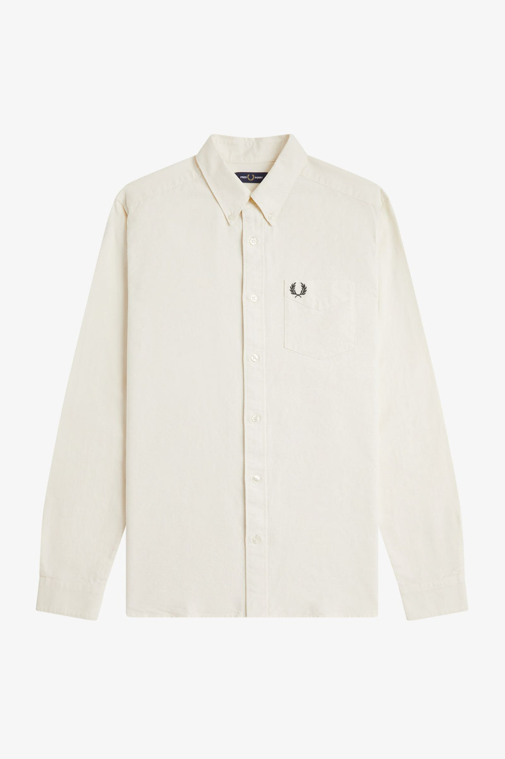 FRED PERRY Camisa oxford com borda com ponto descontínuo oculta