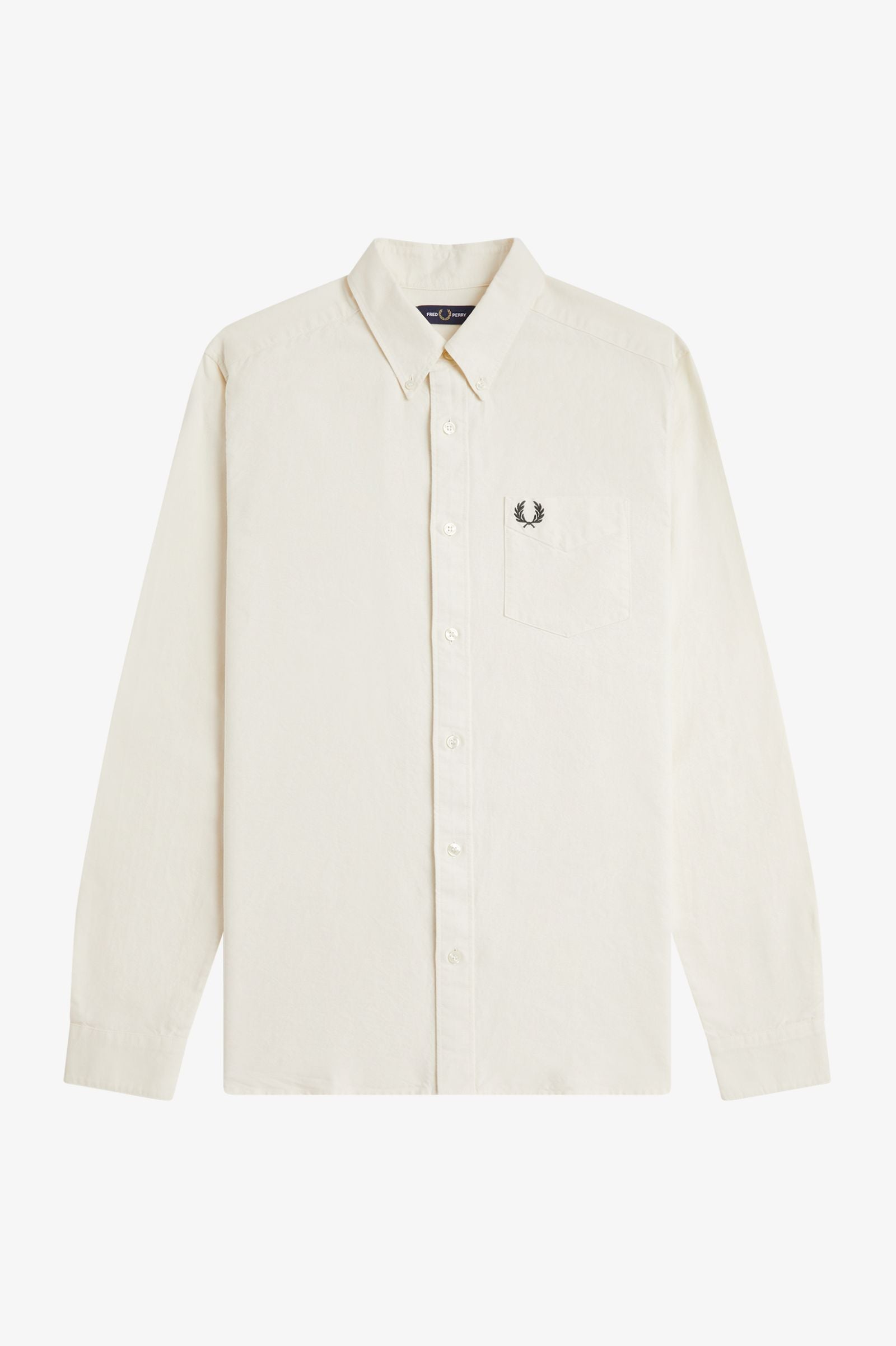 FRED PERRY Camisa oxford com borda com ponto descontínuo oculta