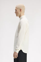 FRED PERRY Camisa oxford com borda com ponto descontínuo oculta