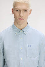 FRED PERRY Camisa oxford listrada e descontraída