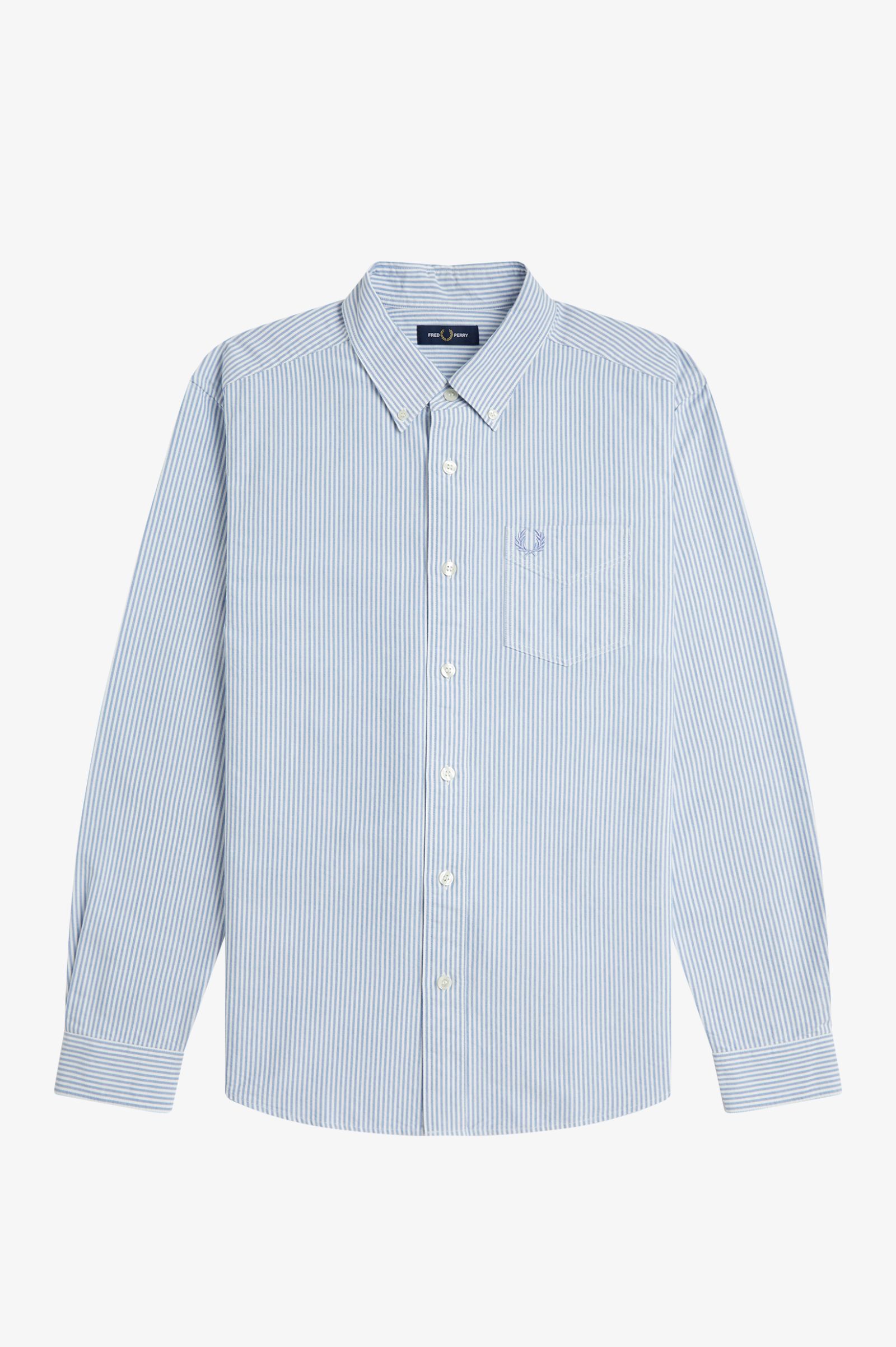 FRED PERRY Camisa oxford listrada e descontraída