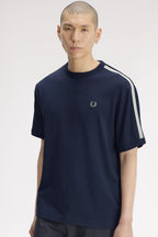 FRED PERRY T-shirt com fita de malha bicolor
