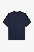 FRED PERRY T-shirt com fita de malha bicolor