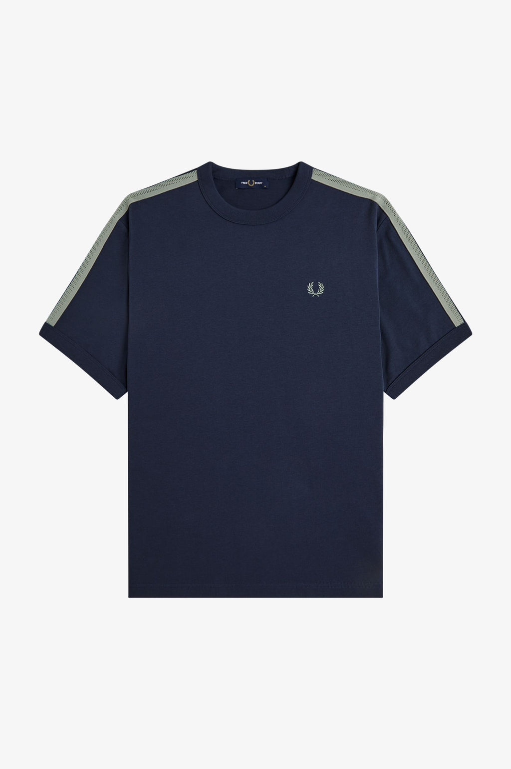 FRED PERRY T-shirt com fita de malha bicolor