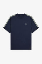 FRED PERRY T-shirt com fita de malha bicolor