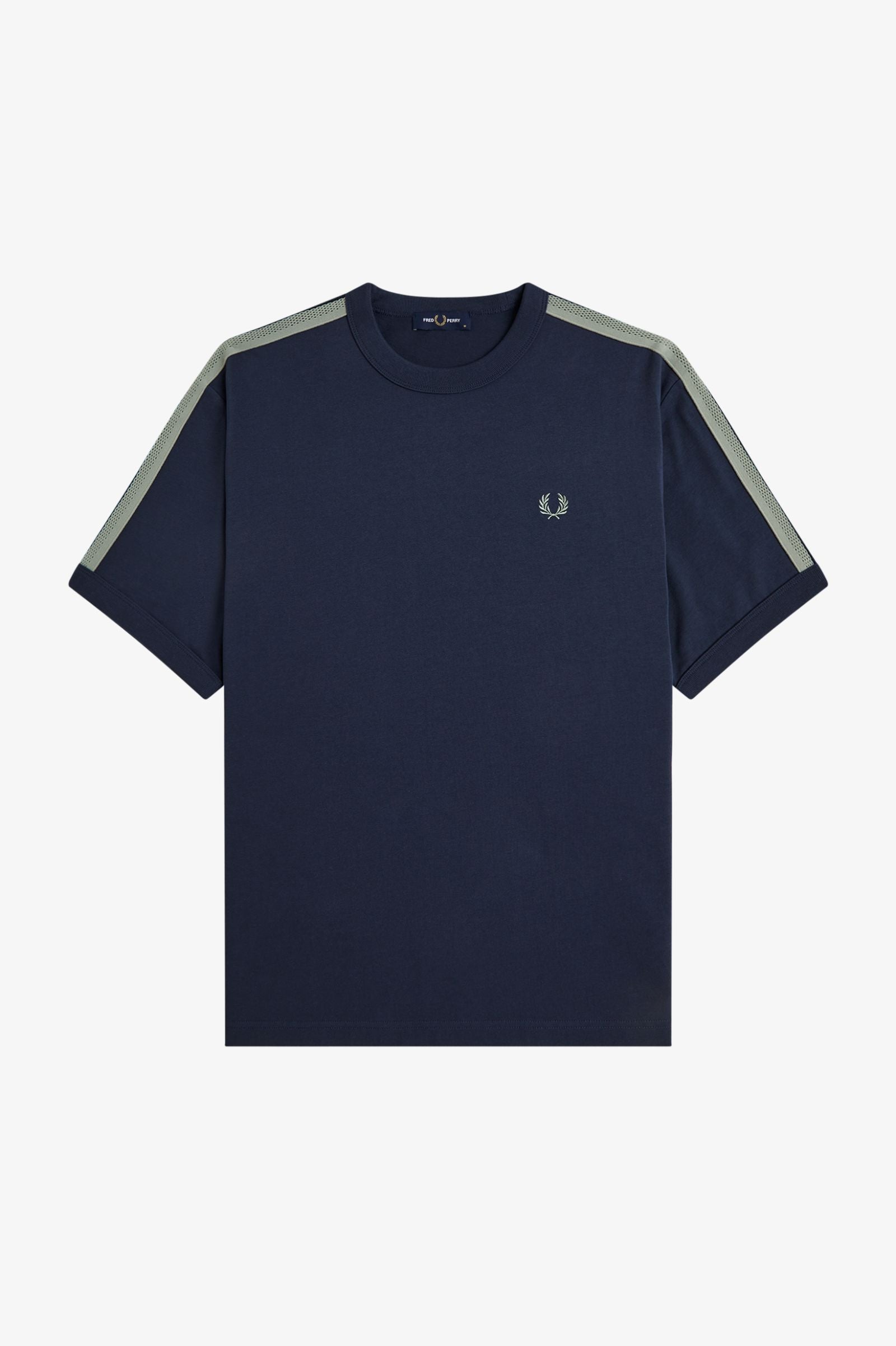 FRED PERRY T-shirt com fita de malha bicolor