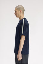 FRED PERRY T-shirt com fita de malha bicolor