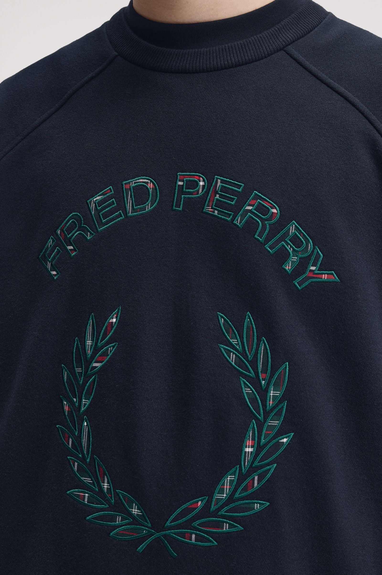 FRED PERRY Camisola com aplique de xadrez