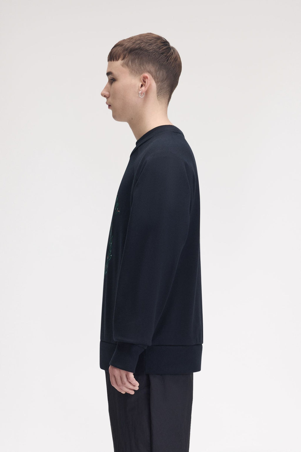 FRED PERRY Camisola com aplique de xadrez