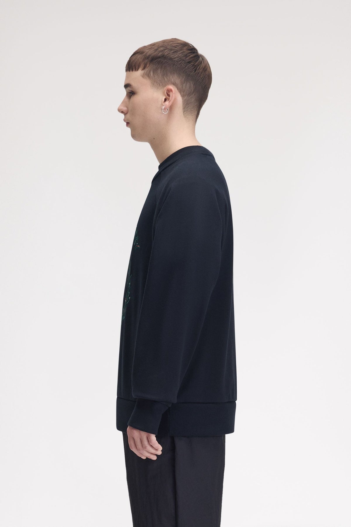 FRED PERRY Camisola com aplique de xadrez