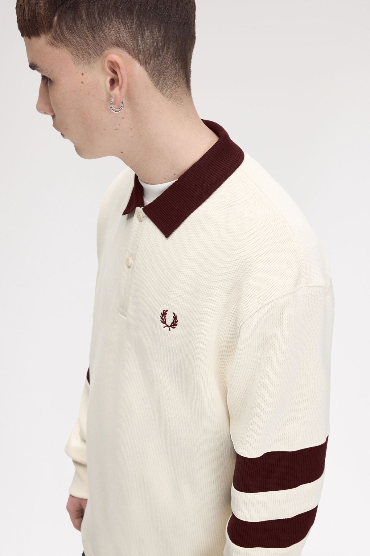 FRED PERRY Camisola com colarinho com ponto descontínuo