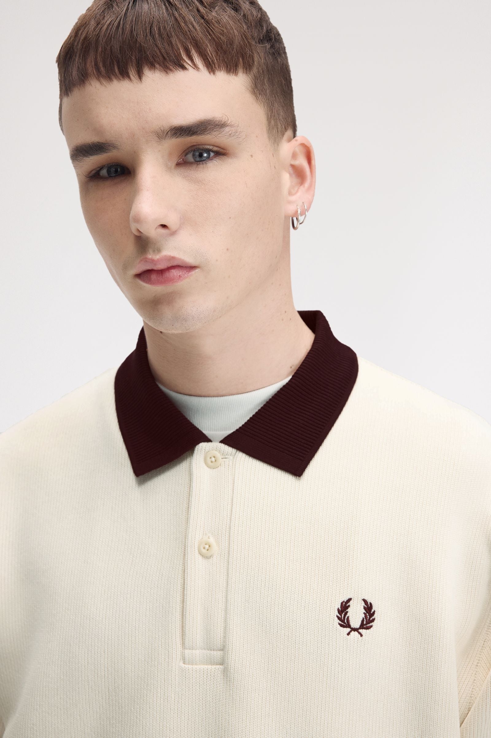 FRED PERRY Camisola com colarinho com ponto descontínuo