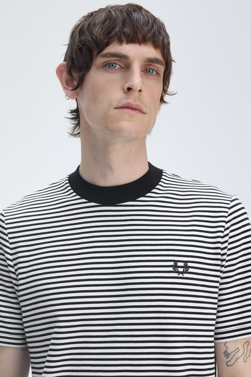 FRED PERRY T-shirt pesada com riscas finas