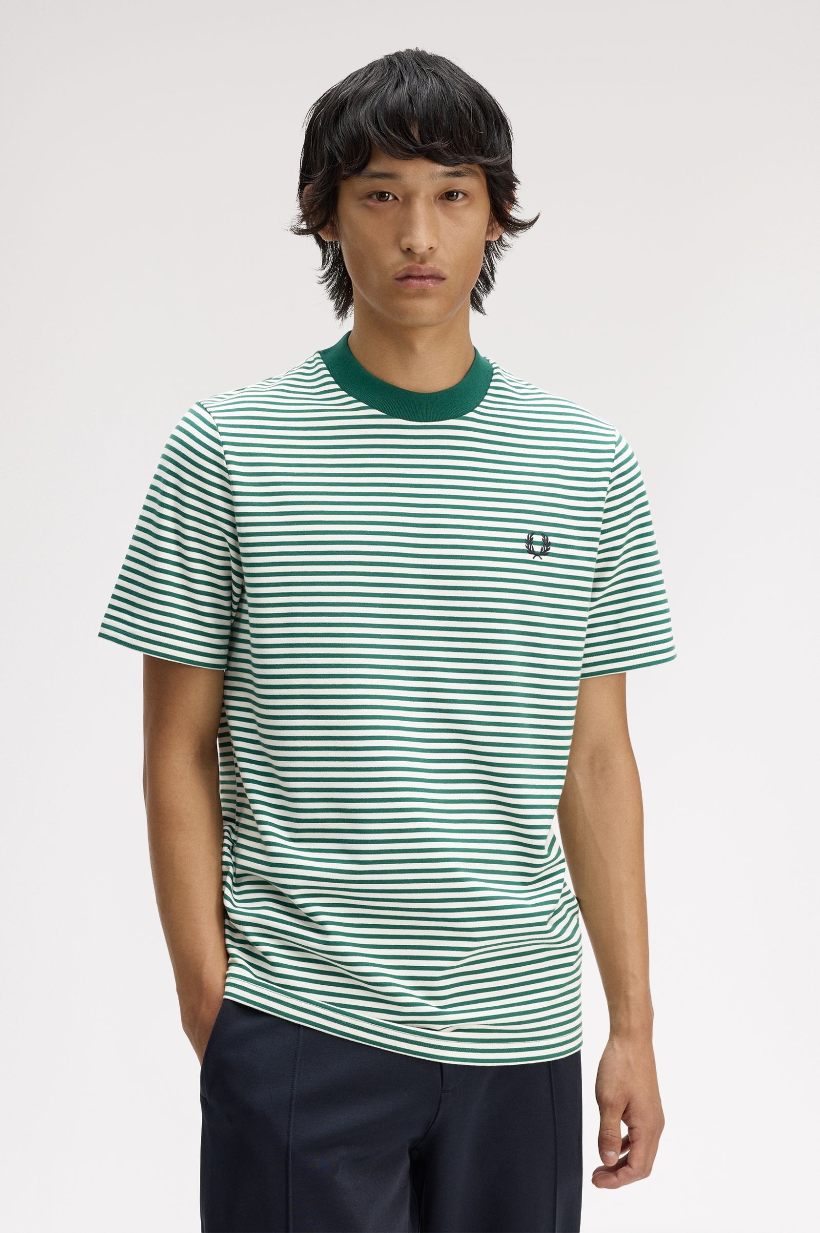 FRED PERRY T-shirt pesada com riscas finas