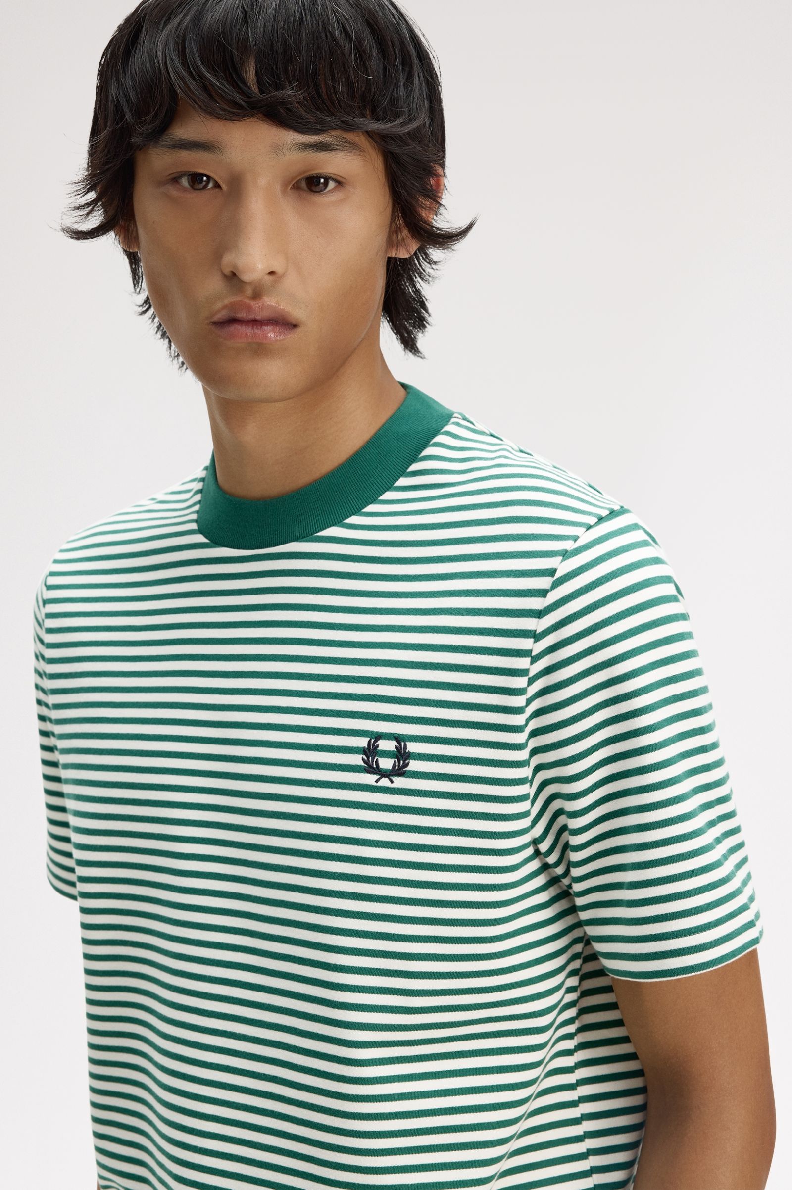 FRED PERRY T-shirt pesada com riscas finas