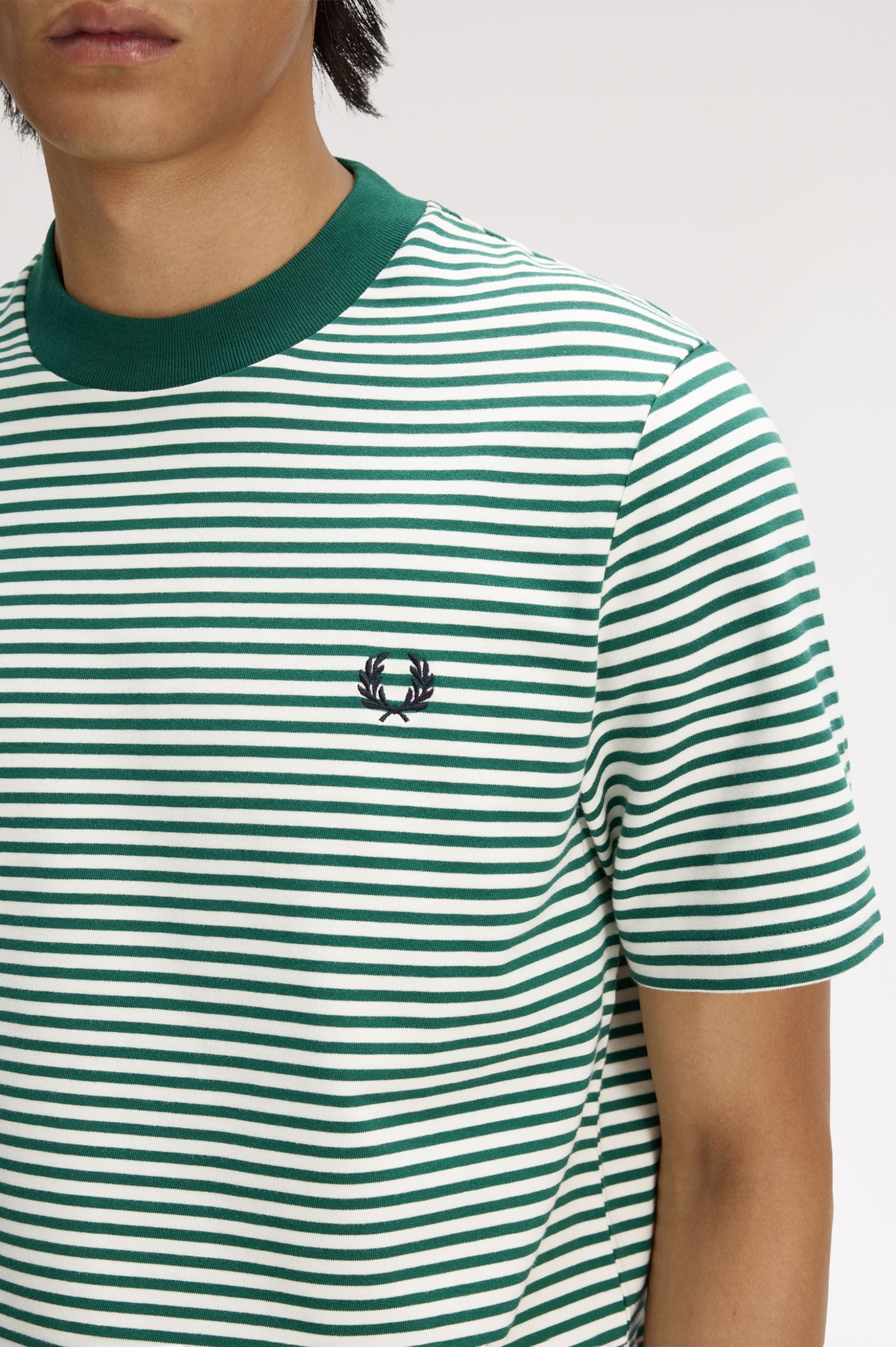 FRED PERRY T-shirt pesada com riscas finas