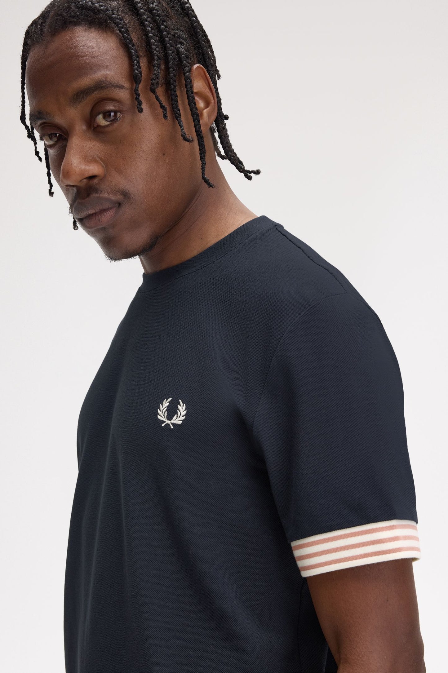 FRED PERRY T-shirt com punhos às riscas - CARISMAstore