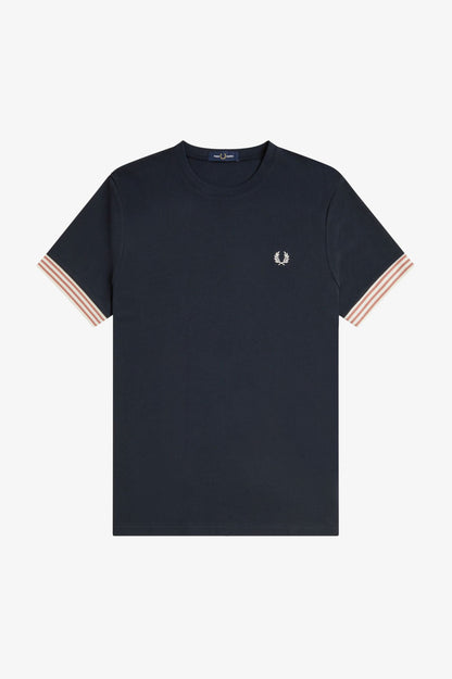 FRED PERRY T-shirt com punhos às riscas - CARISMAstore