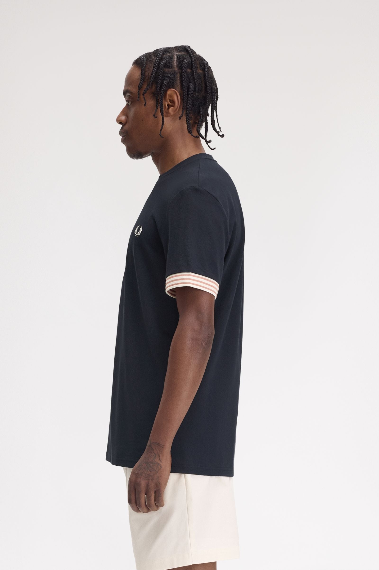 FRED PERRY T-shirt com punhos às riscas - CARISMAstore
