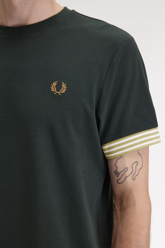 FRED PERRY T-shirt com punhos às riscas - CARISMAstore