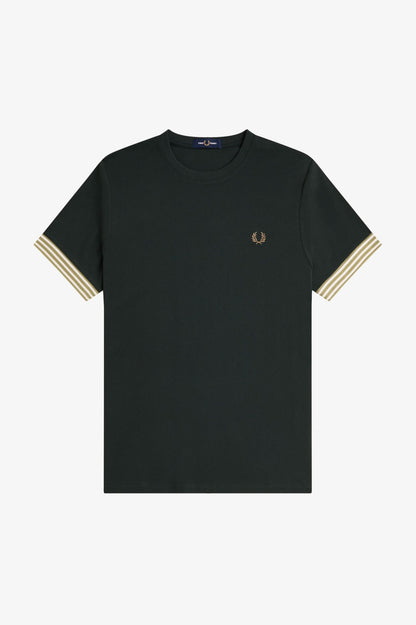FRED PERRY T-shirt com punhos às riscas - CARISMAstore