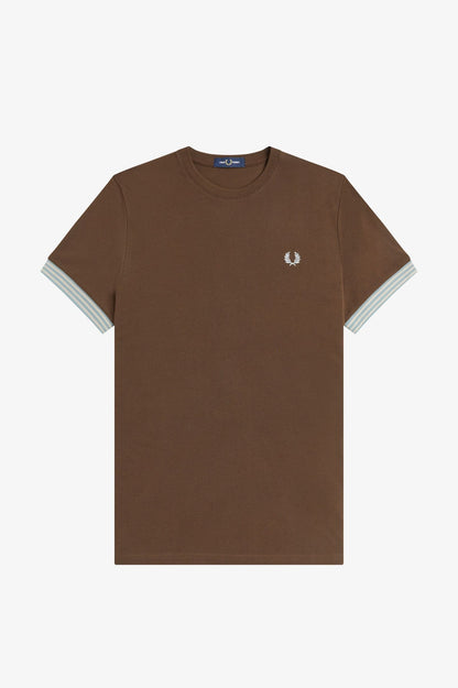FRED PERRY T-shirt com punhos às riscas - CARISMAstore