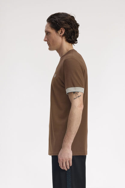FRED PERRY T-shirt com punhos às riscas - CARISMAstore