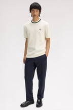 FRED PERRY T-shirt em piqué com gola redonda