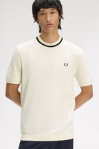 FRED PERRY T-shirt em piqué com gola redonda