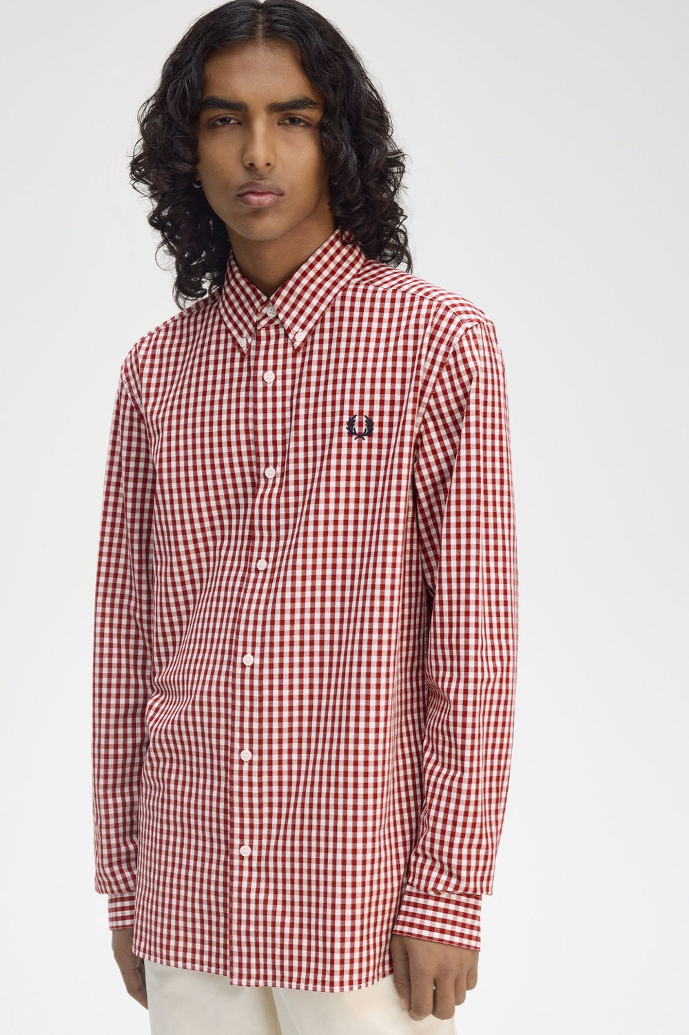 FRED PERRY Camisa com padrão guingão - CARISMAstore