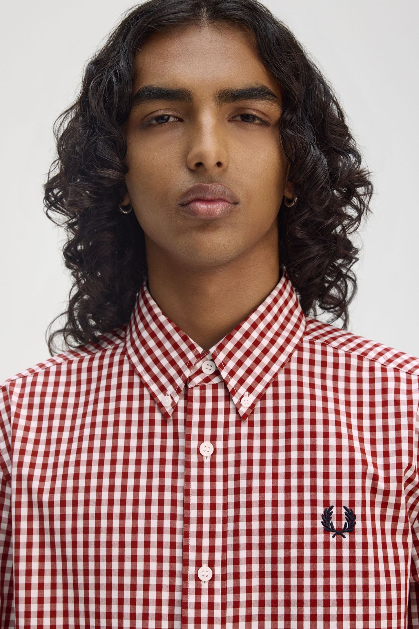 FRED PERRY Camisa com padrão guingão - CARISMAstore