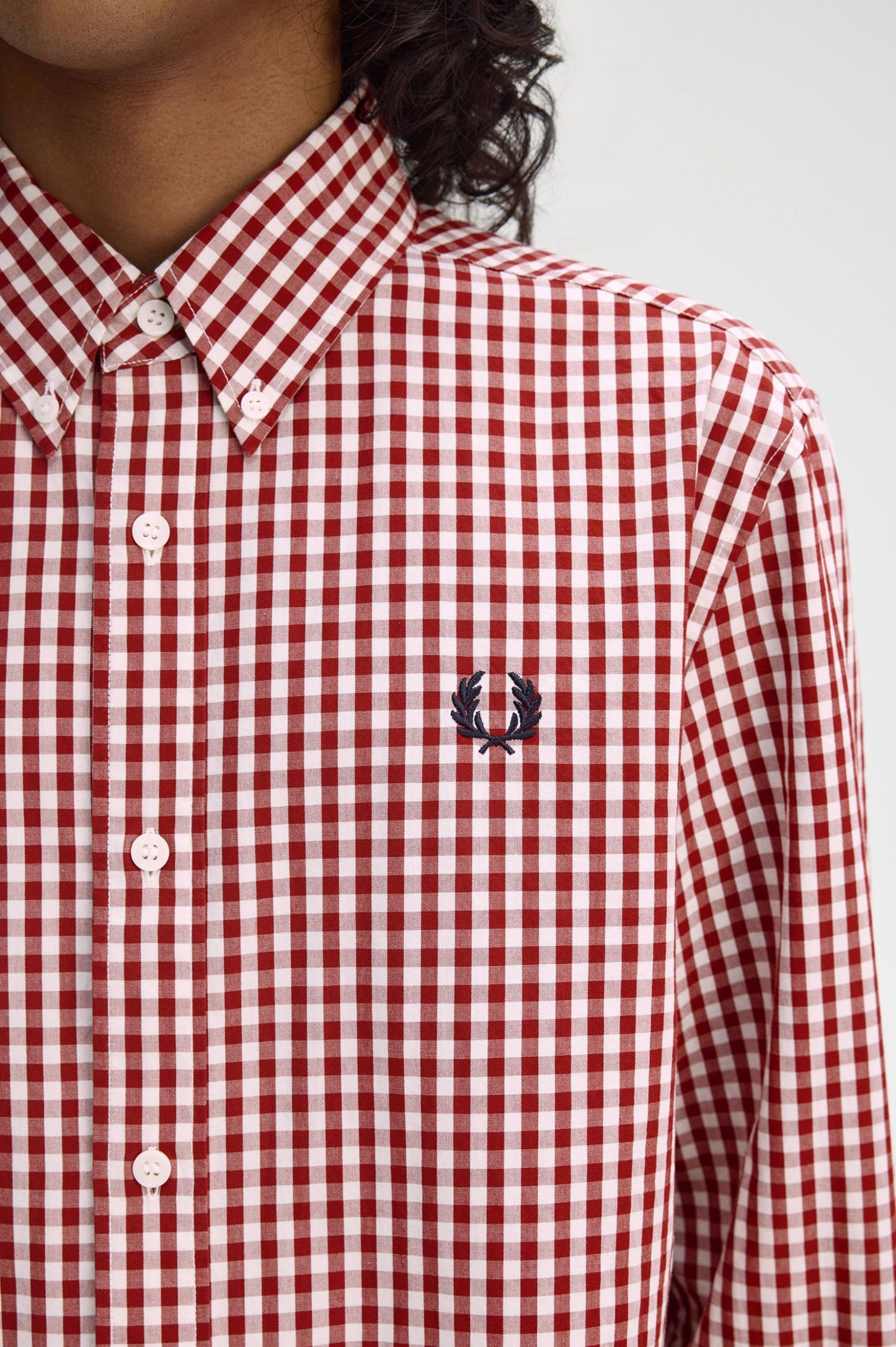 FRED PERRY Camisa com padrão guingão - CARISMAstore